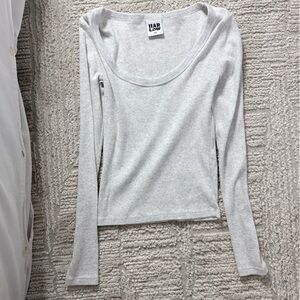 Harlow Light Gray Long Sleeve Top